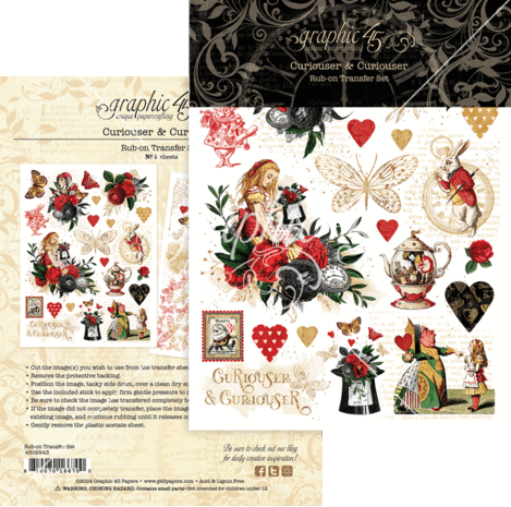 Graphic 45 Curiouser & Curiouser Rub-On Transfers (4502943)