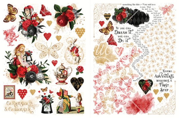 Graphic 45 Curiouser & Curiouser Rub-On Transfers (4502943)