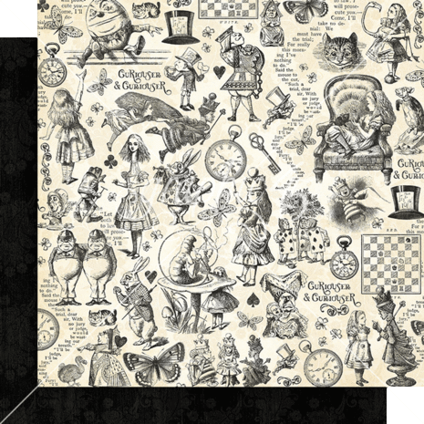 Graphic 45 Curiouser & Curiouser 12x12 Inch Patterns & Solids Pack (4502939) Graphic 45 Curiouser & Curiouser 12x12 Inch Patterns & Solids Pack (4502939)