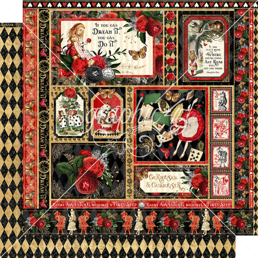 Graphic 45 Curiouser & Curiouser 12x12 Inch Collection Pack (4502937)