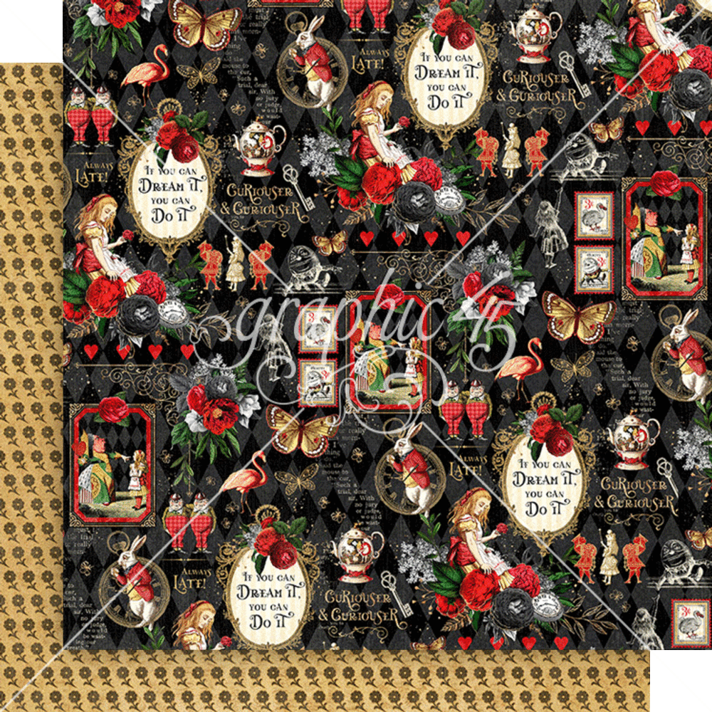 Graphic 45 Curiouser & Curiouser 12x12 Inch Collection Pack (4502937)