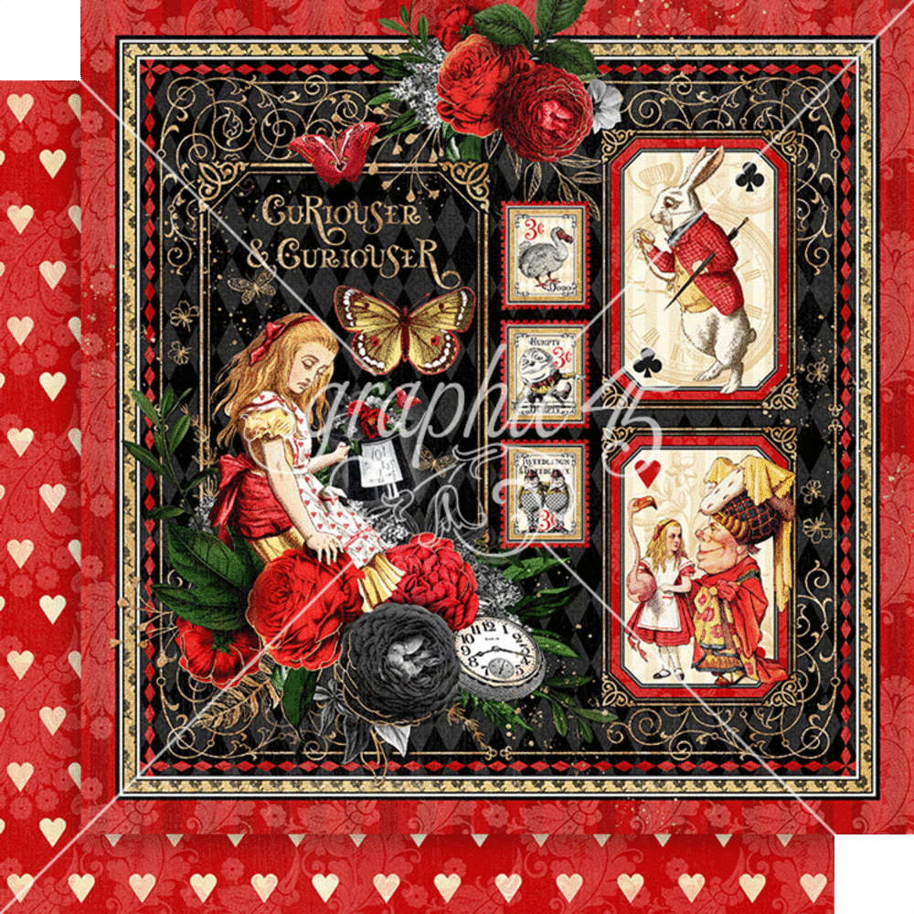 Graphic 45 Curiouser & Curiouser 8x8 Inch Collection Pack (4502936)