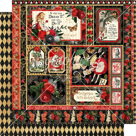 Graphic 45 Curiouser & Curiouser 8x8 Inch Collection Pack (4502936)