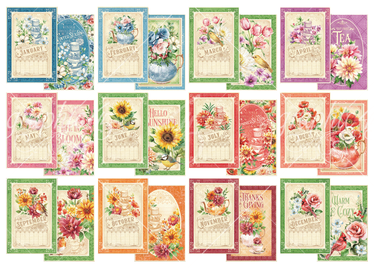 Graphic 45 Season to Celebrate Calendar Ephemera Cards (4502959) Graphic 45 Season to Celebrate Calendar Ephemera Cards (4502959)