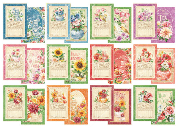 Graphic 45 Season to Celebrate Calendar Ephemera Cards (4502959) Graphic 45 Season to Celebrate Calendar Ephemera Cards (4502959)