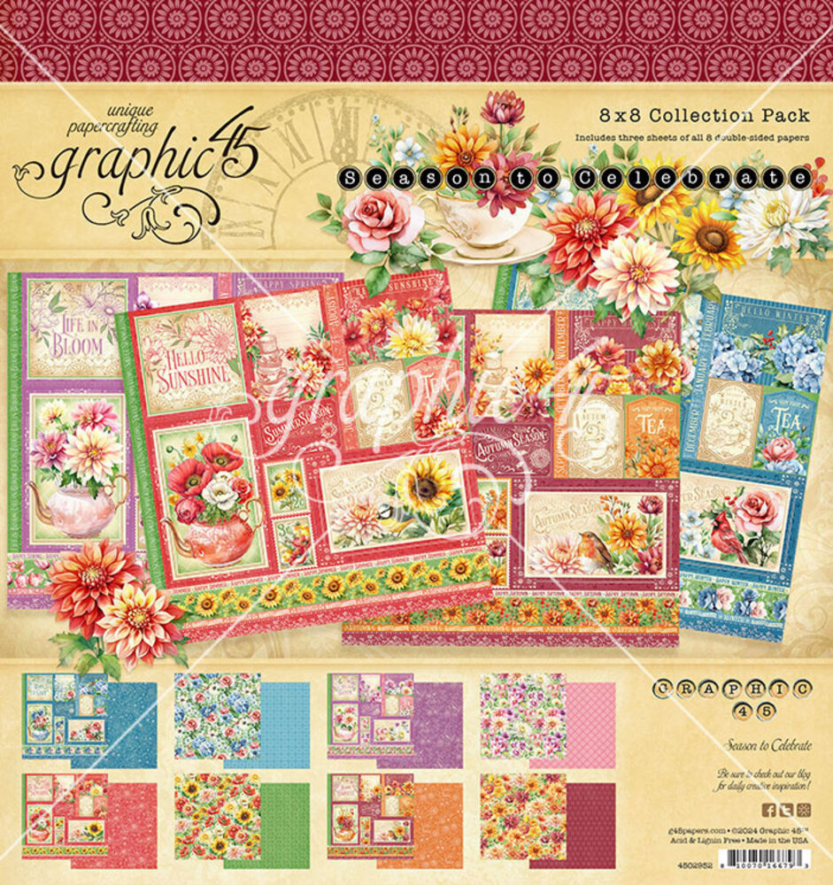 Graphic 45 Season to Celebrate 8x8 Inch Collection Pack (4502952)