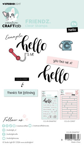 Creative Craftlab Friendz Clear Stamp Hello (CCL-FR-STAMP767) (DISCONTINUED) Creative Craftlab Friendz Clear Stamp Hello (CCL-FR-STAMP767) (DISCONTINUED)
