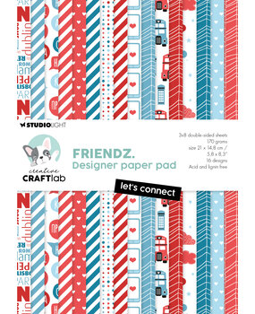 Creative Craftlab Friendz Design Paper A5 Let's Connect (CCL-FR-DPP263) (DISCONTINUED)