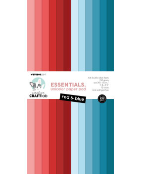 Creative Craftlab Red & Blue Essentials Unicolor Paper Pad (CCL-ES-UPP262) (DISCONTINUED)
