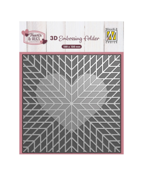 Nellie Snellen 3D Embossing Folder Geo Heart (EF3D102)