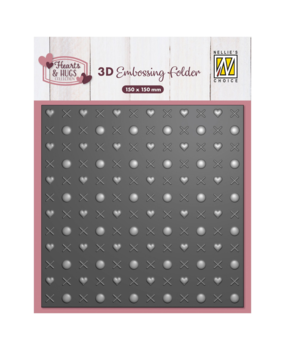 Nellie Snellen 3D Embossing Folder Hugs & Kisses (EF3D107)