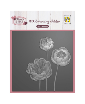Nellie Snellen 3D Embossing Folder Flowers (EF3D108)