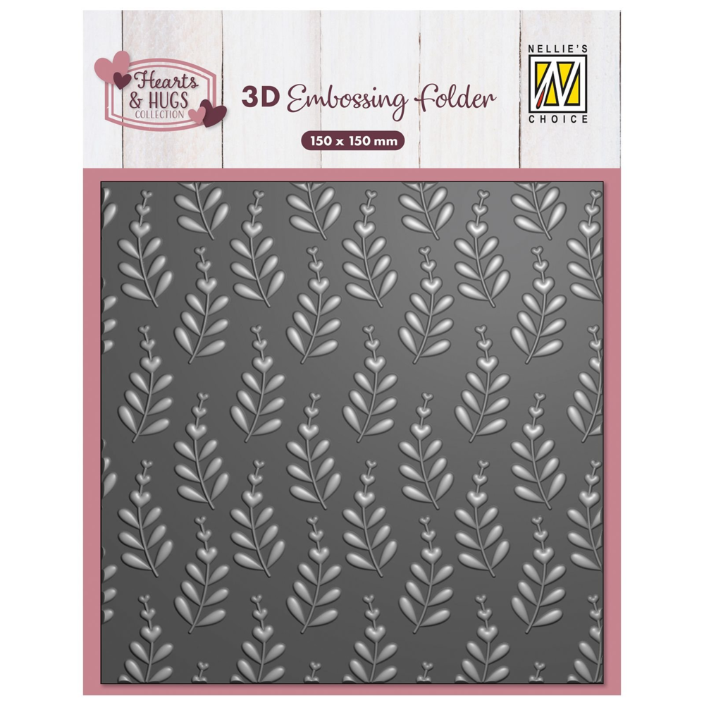 Nellie Snellen 3D Embossing Folder Heart Branches (EF3D105) Nellie Snellen 3D Embossing Folder Heart Branches (EF3D105)