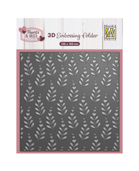 Nellie Snellen 3D Embossing Folder Heart Branches (EF3D105) Nellie Snellen 3D Embossing Folder Heart Branches (EF3D105)