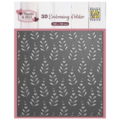 Nellie Snellen 3D Embossing Folder Heart Branches (EF3D105) Nellie Snellen 3D Embossing Folder Heart Branches (EF3D105)