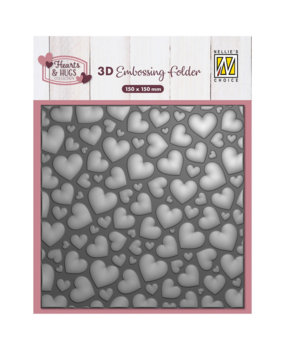 Nellie Snellen 3D Embossing Folder Pop Up Hearts (EF3D106)