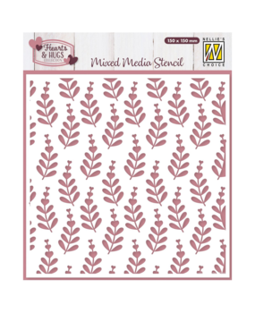 Nellie Snellen Mixed Media  Stencil Heart Branches (MMS4K-081)