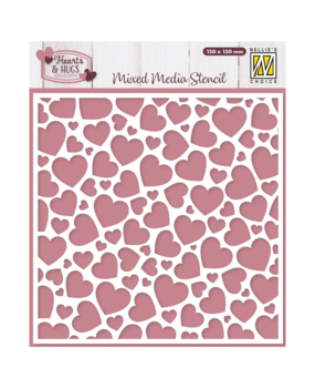 Nellie Snellen Mixed Media Stencil Pop Up Hearts (MMS4K-082)