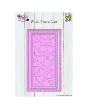 Nellie Snellen Multi Frame Mini Slimline Cutting Die Hearts (MFD169)