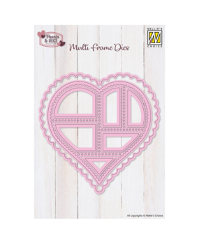 Nellie Snellen Multi Frame Functional Die Postal Stamps Heart (MFD168)