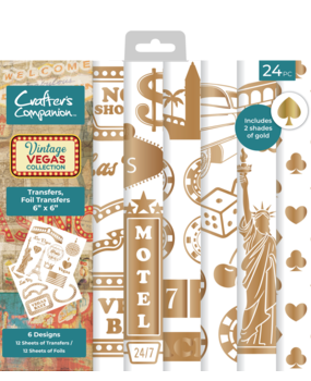 Crafter's Companion Vintage Vegas 6x6 Inch Foil Transfers (VV-FOILTR6)