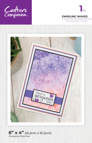 Crafter's Companion Duet ColourBloom 3D Embossing Folder Swirling Waves (CC-3D-EF4-SWWA) Crafter's Companion Duet ColourBloom 3D Embossing Folder Swirling Waves (CC-3D-EF4-SWWA)