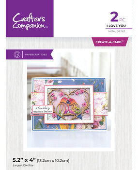Crafter's Companion Love Birds Metal Die I Love You (CC-LB-MD-ILOY)