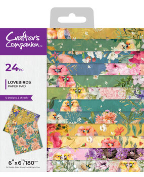 Crafter's Companion Love Birds 6x6 Inch Paper Pad (CC-LB-PAD6)