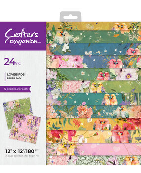 Crafter's Companion Love Birds 12x12 Inch Paper Pad (CC-LB-PAD12)