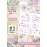 Crafter's Companion Majestic Unicorn Clear Stamps Unicorn Sentiments (MU-CA-ST-UNSE)