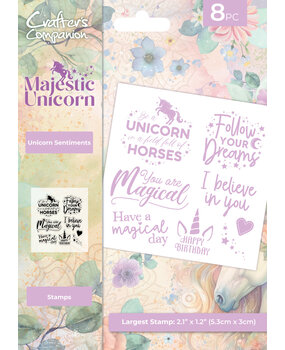 Crafter's Companion Majestic Unicorn Clear Stamps Unicorn Sentiments (MU-CA-ST-UNSE)