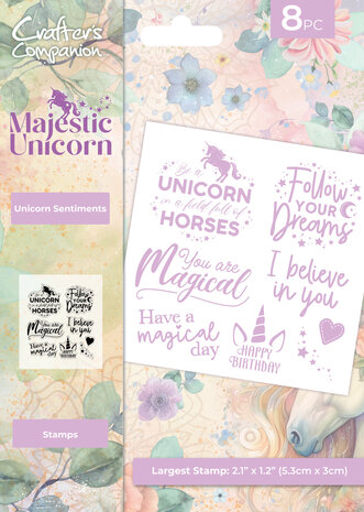 Crafter's Companion Majestic Unicorn Clear Stamps Unicorn Sentiments (MU-CA-ST-UNSE) Crafter's Companion Majestic Unicorn Clear Stamps Unicorn Sentiments (MU-CA-ST-UNSE)