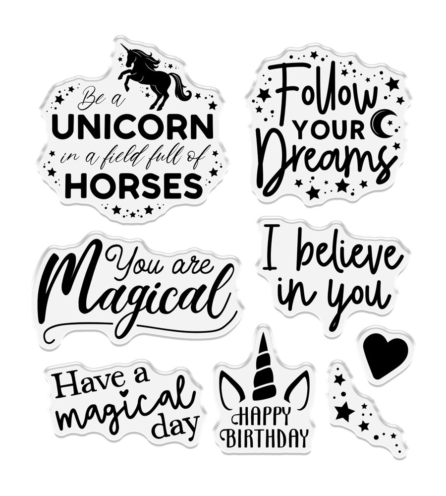Crafter's Companion Majestic Unicorn Clear Stamps Unicorn Sentiments (MU-CA-ST-UNSE) Crafter's Companion Majestic Unicorn Clear Stamps Unicorn Sentiments (MU-CA-ST-UNSE)