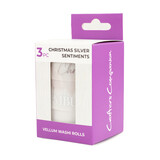 Crafter's Companion Vellum Washi Rolls Christmas Silver Sentiments 10m (CC-VWAS-XMAS-SILV)