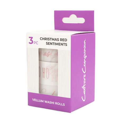Crafter's Companion Vellum Washi Rolls Christmas Red Sentiments 10m (CC-VWAS-XMAS-RED) Crafter's Companion Vellum Washi Rolls Christmas Red Sentiments 10m (CC-VWAS-XMAS-RED)