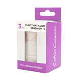 Crafter's Companion Vellum Washi Rolls Christmas Gold Sentiments 10m (CC-VWAS-XMAS-GOLD)