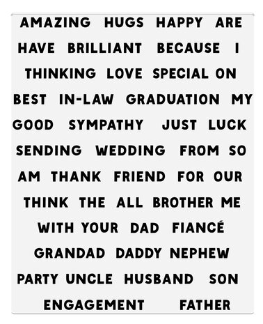 Crafter's Companion Outline Stamp & Die All Occasions Sentiments (CC-STD-AOS)