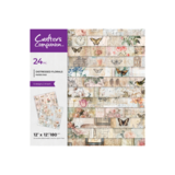 Crafter's Companion Distressed Florals 12x12 Inch Aged Paper Pad (CC-PAD12-DISF)
