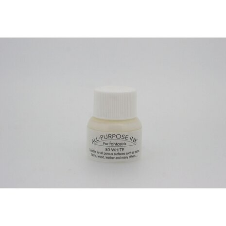 Tsukineko All-Purpose Ink Bottle White 15ml (API-080)