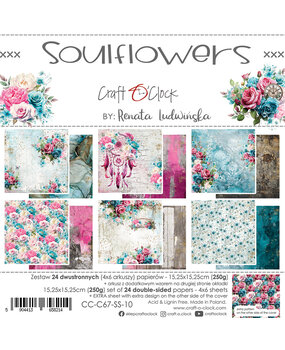 Craft O'Clock Soulflowers 6x6 Inch Paper Set (CC-C67-SS-10)
