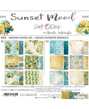 Craft O'Clock Sunset Mood 8x8 Inch Medium Papers Set (CC-C68-SM-09)