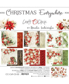 Craft O'Clock Christmas Everywhere 12x12 Inch Paper Set (CC-C69-CE-00)