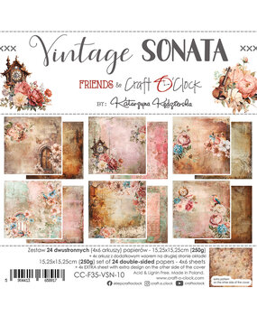 Craft O'Clock Vintage Sonata 6x6 Inch Paper Set (CC-F35-VSN-10)