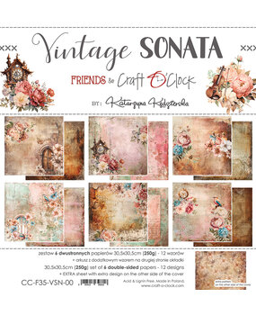 Craft O'Clock Vintage Sonata 12x12 Inch Paper Set (CC-F35-VSN-00)