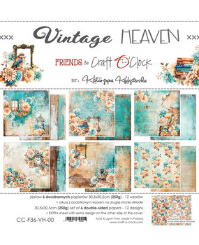 Craft O'Clock Vintage Heaven 12x12 Inch Paper Set (CC-F36-VH-00) Craft O'Clock Vintage Heaven 12x12 Inch Paper Set (CC-F36-VH-00)