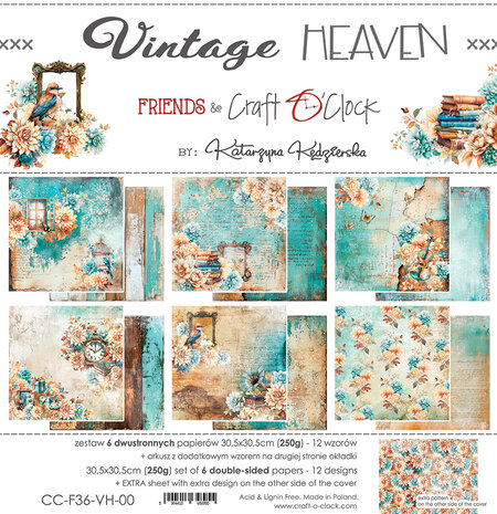 Craft O'Clock Vintage Heaven 12x12 Inch Paper Set (CC-F36-VH-00) Craft O'Clock Vintage Heaven 12x12 Inch Paper Set (CC-F36-VH-00)