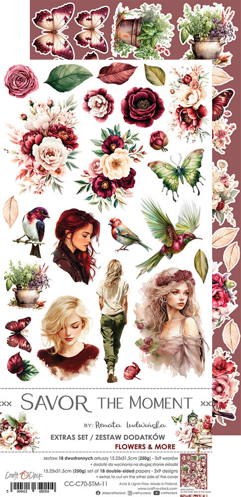 Craft O'Clock Savor The Moment Extras Set Flowers & More (CC-C70-STM-11) Craft O'Clock Savor The Moment Extras Set Flowers & More (CC-C70-STM-11)