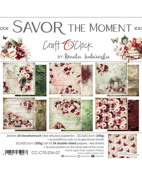 Craft O'Clock Savor The Moment 8x8 Inch Paper Set (CC-C70-STM-07)