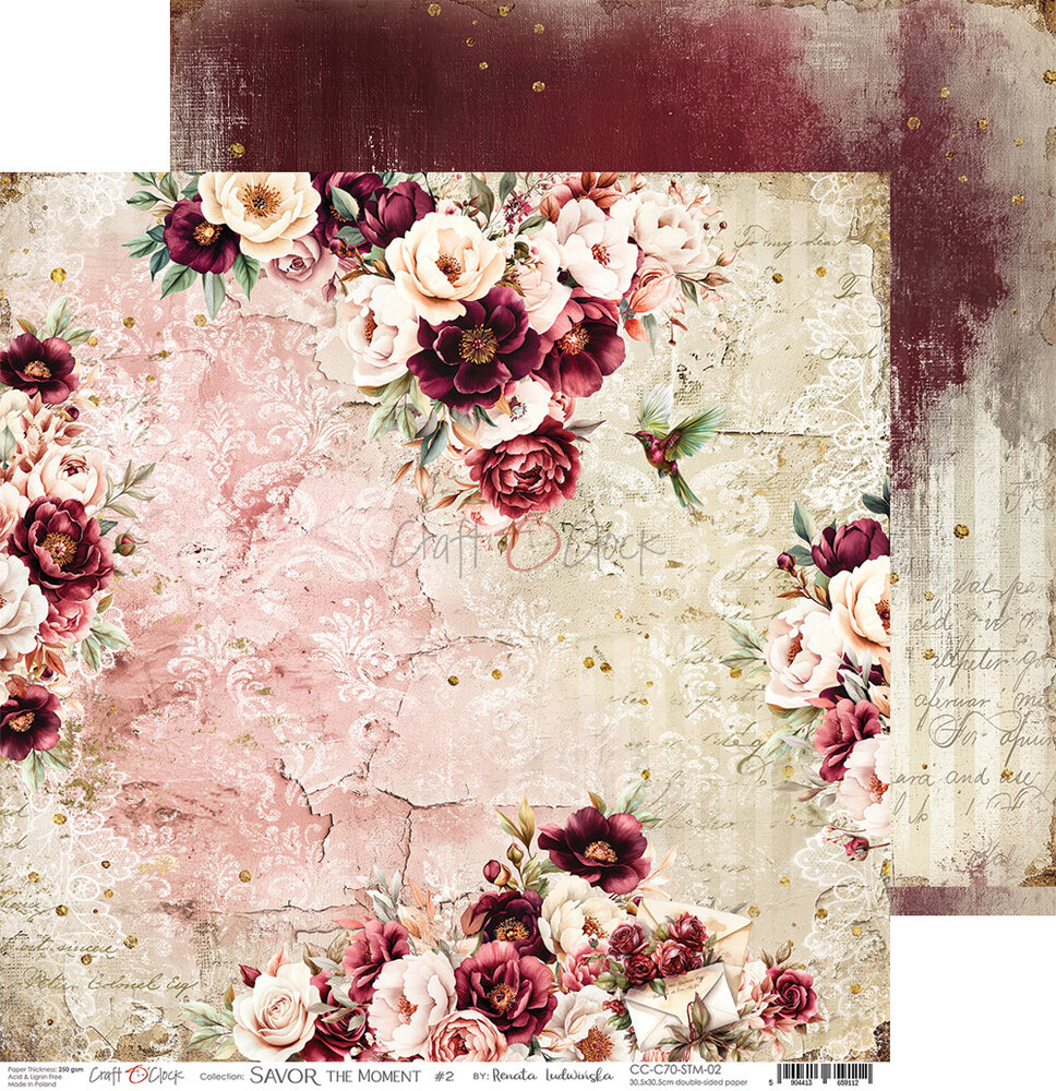 Craft O'Clock Savor The Moment 12x12 Inch Paper Set (CC-C70-STM-00) Craft O'Clock Savor The Moment 12x12 Inch Paper Set (CC-C70-STM-00)