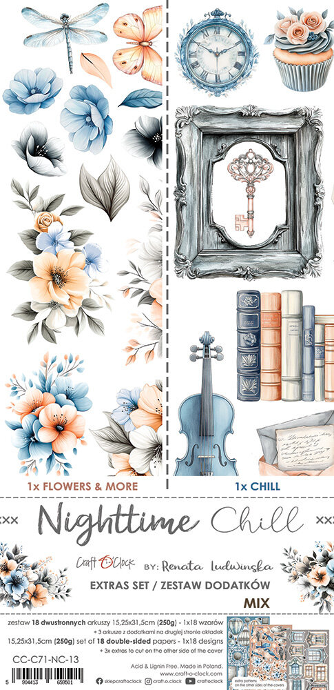 Craft O'Clock Nighttime Chill Extras Set Mix (CC-C71-NC-13) Craft O'Clock Nighttime Chill Extras Set Mix (CC-C71-NC-13)